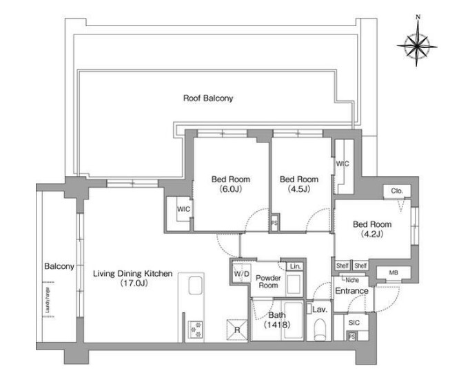 コンフォリア・リヴ永福町の間取り