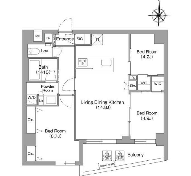 コンフォリア・リヴ永福町の間取り