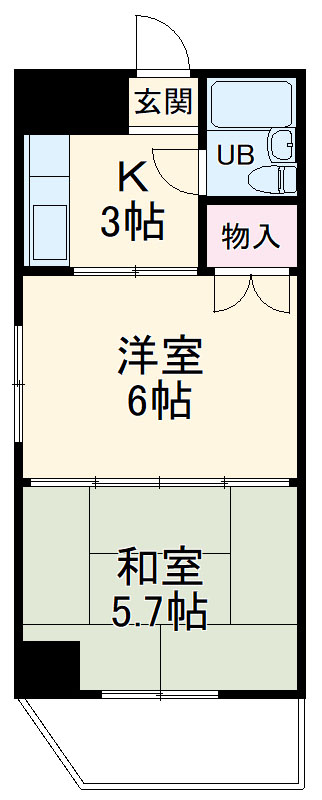 スカイハイツオダの間取り