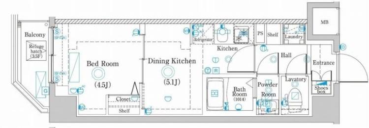 ラフィスタ大師前Ⅳの間取り