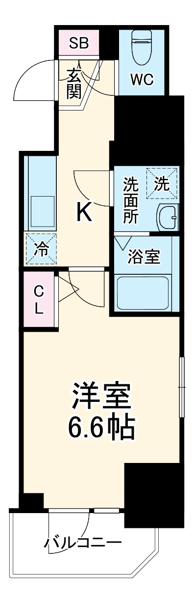 エスリード弁天町ノースプレミアの間取り