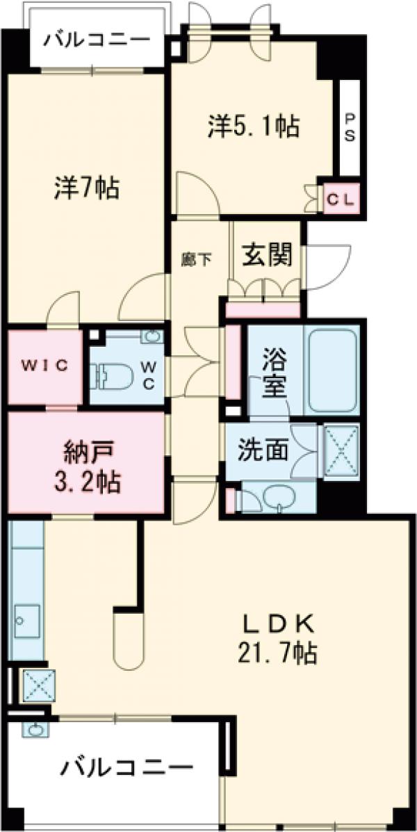 ライオンズスクエア用賀の間取り