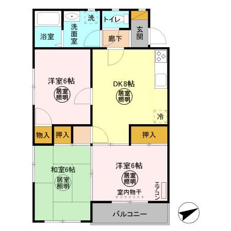 スカイハイツ諏訪の間取り