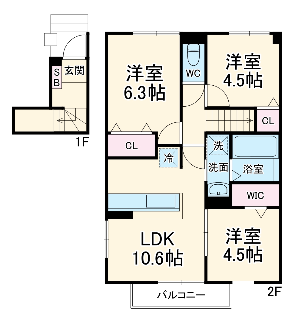 ヴェルドミールKの間取り