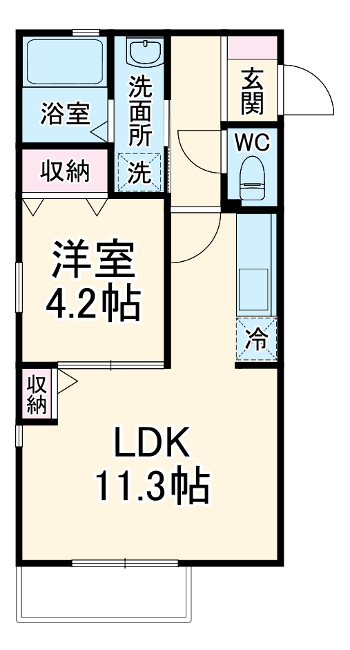 クレール善行の間取り