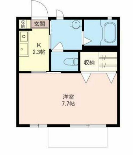 ユーチャリスＢ・206号室の間取り