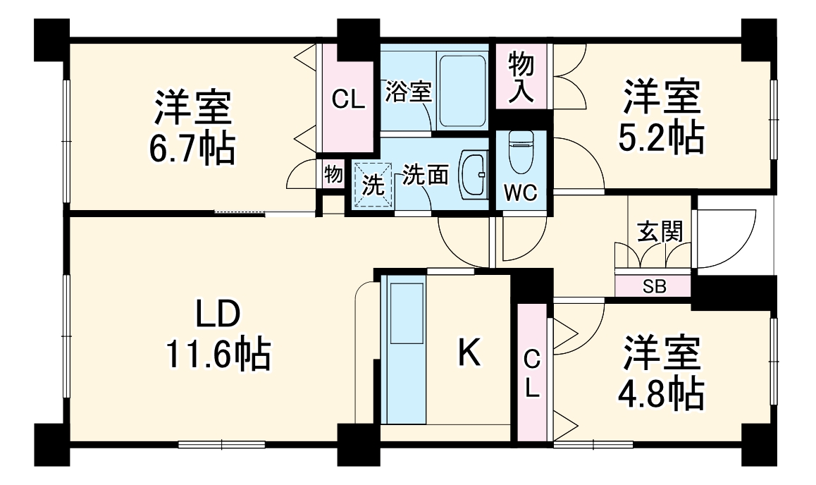 サザントゥリー東林間の間取り