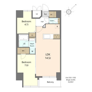 S-RESIDENCE大曽根bresaの間取り