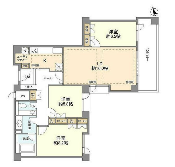 プレステージ浜田山の間取り