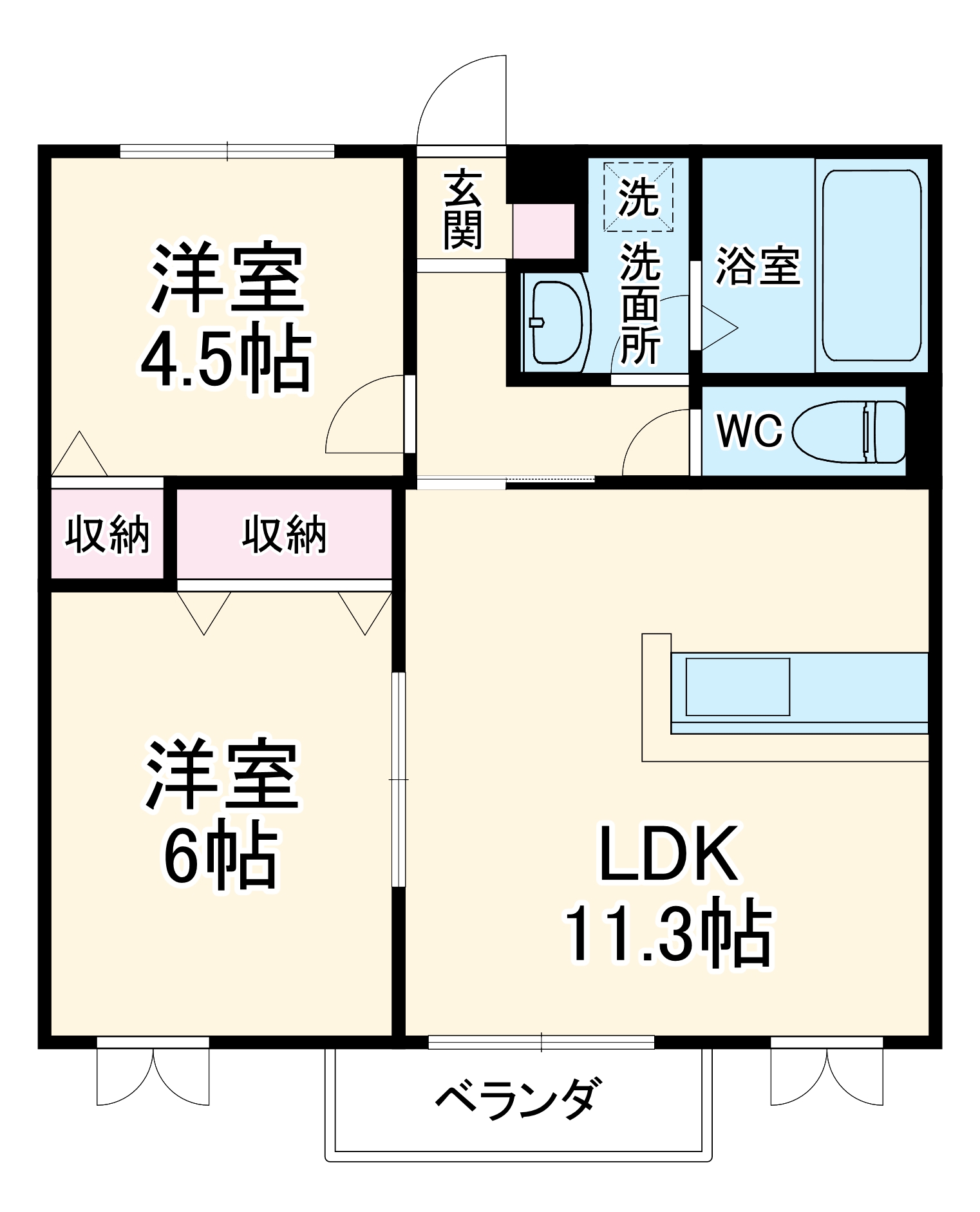 フォレスト緑園　壱・302号室の間取り