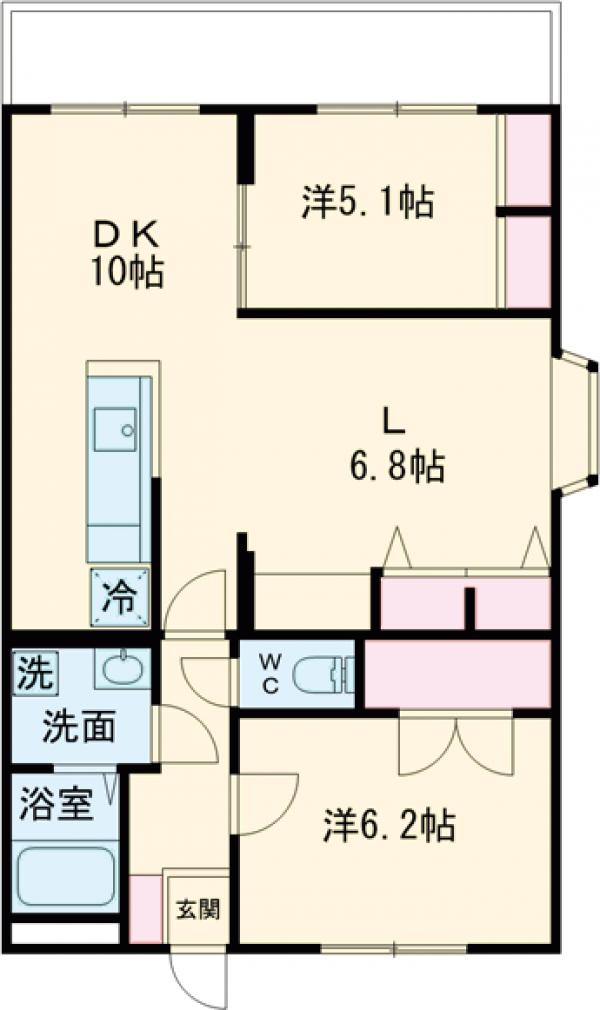 ヴィバーチェ大橋南の間取り