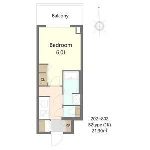 S-RESIDENCE松屋町asenceの間取り