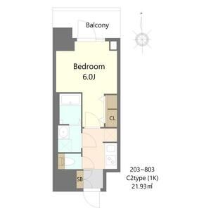 S-RESIDENCE松屋町asenceの間取り