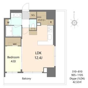 S-RESIDENCE松屋町asenceの間取り