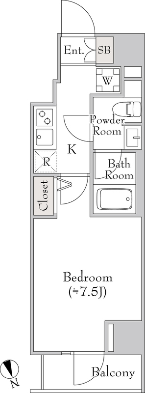 ルミークアン北上野の間取り