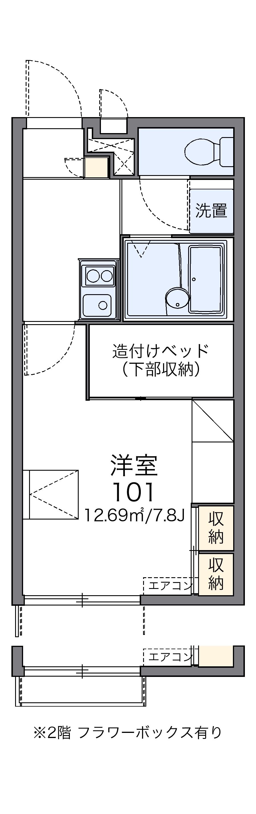 レオパレスエルズ和泉の間取り