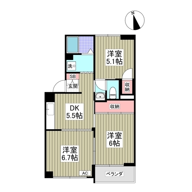 ペアパレスの間取り