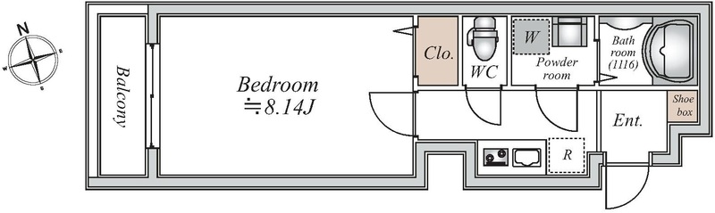 ドゥーエ四谷三丁目の間取り