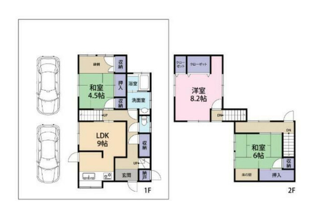 松戸市大橋870-1貸家の間取り