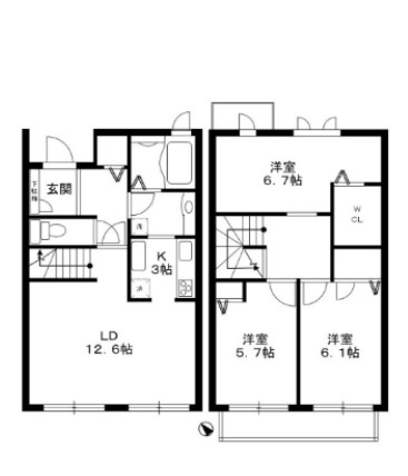 グラシア・フィス北寺尾　Ｅ棟の間取り