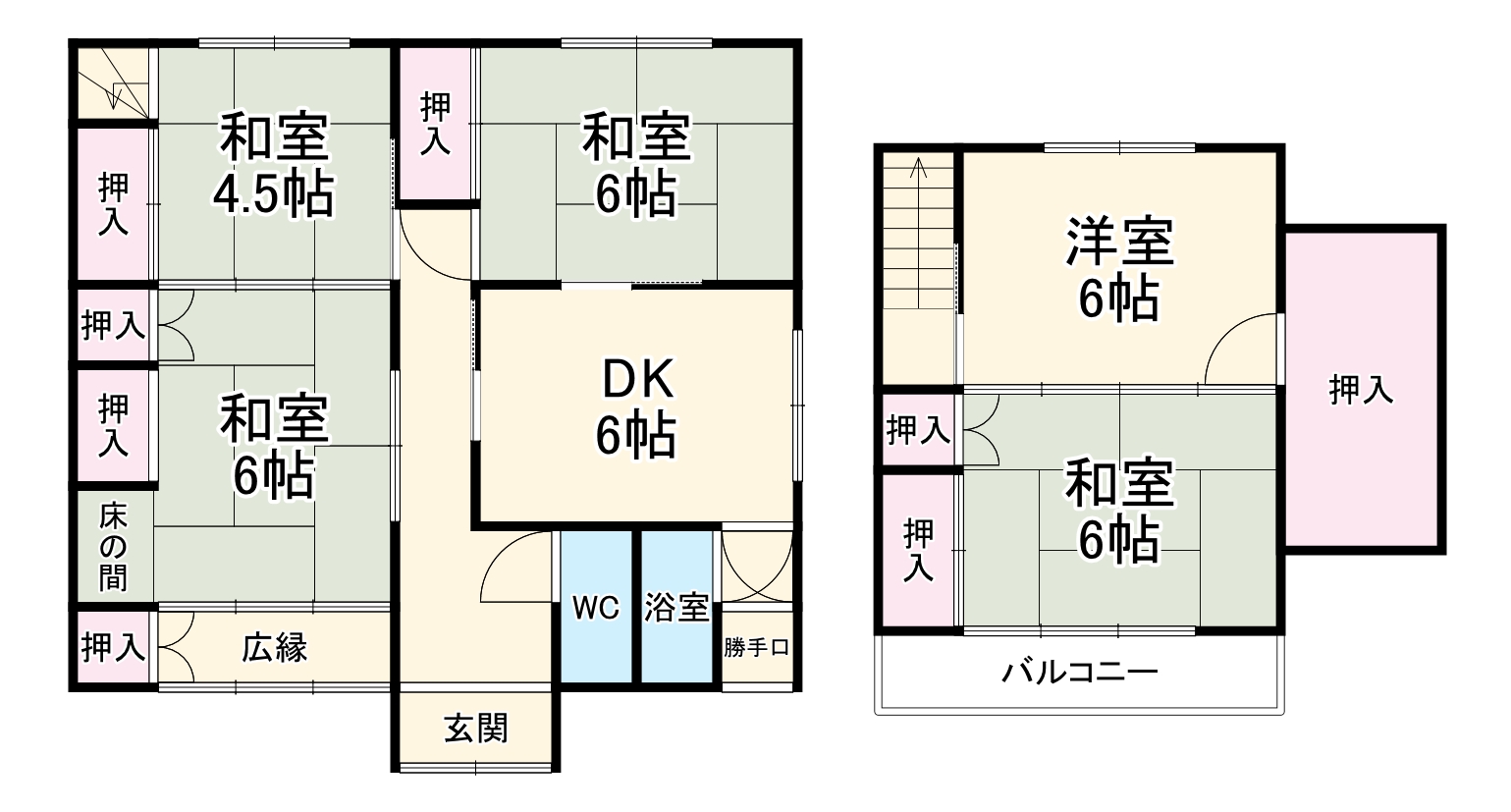 四日市市塩浜町戸建の間取り