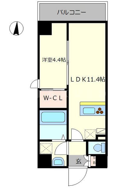 THE RESIDENCE 二条駅前の間取り