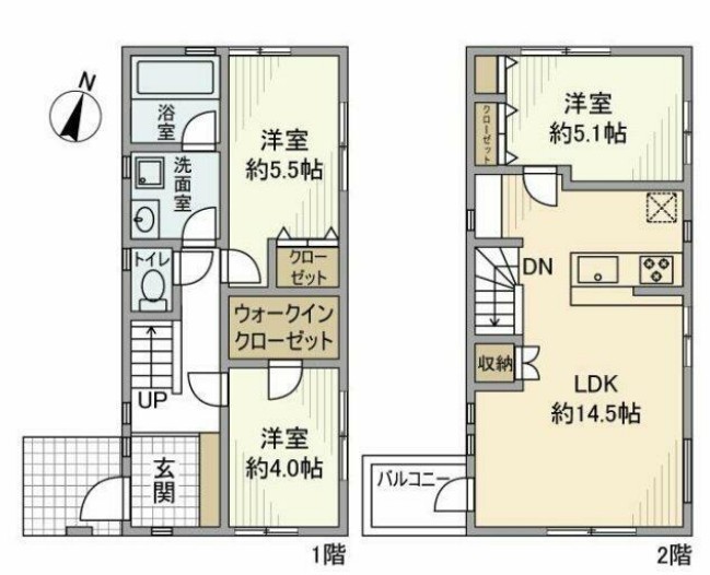 天沼戸建の間取り