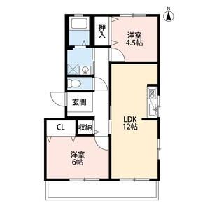 シャトーピア四辻Aの間取り