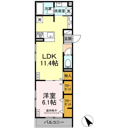 D-PRECIOUS立川高松町の間取り