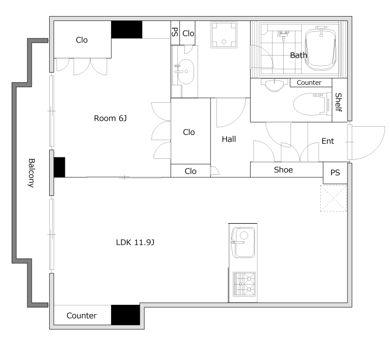 ブランズ大井仙台坂イーストビルの間取り