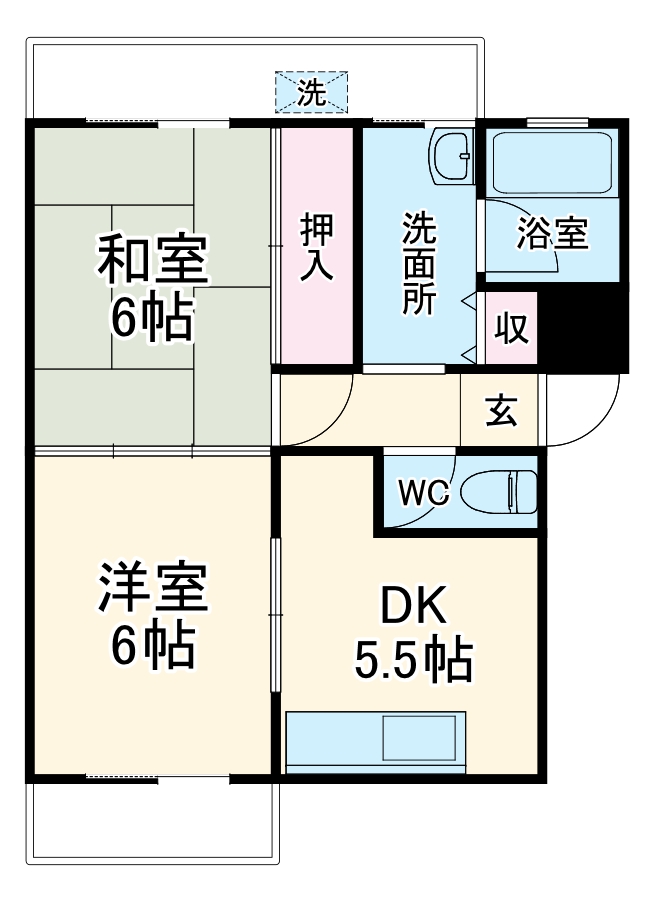道場山ハイツの間取り