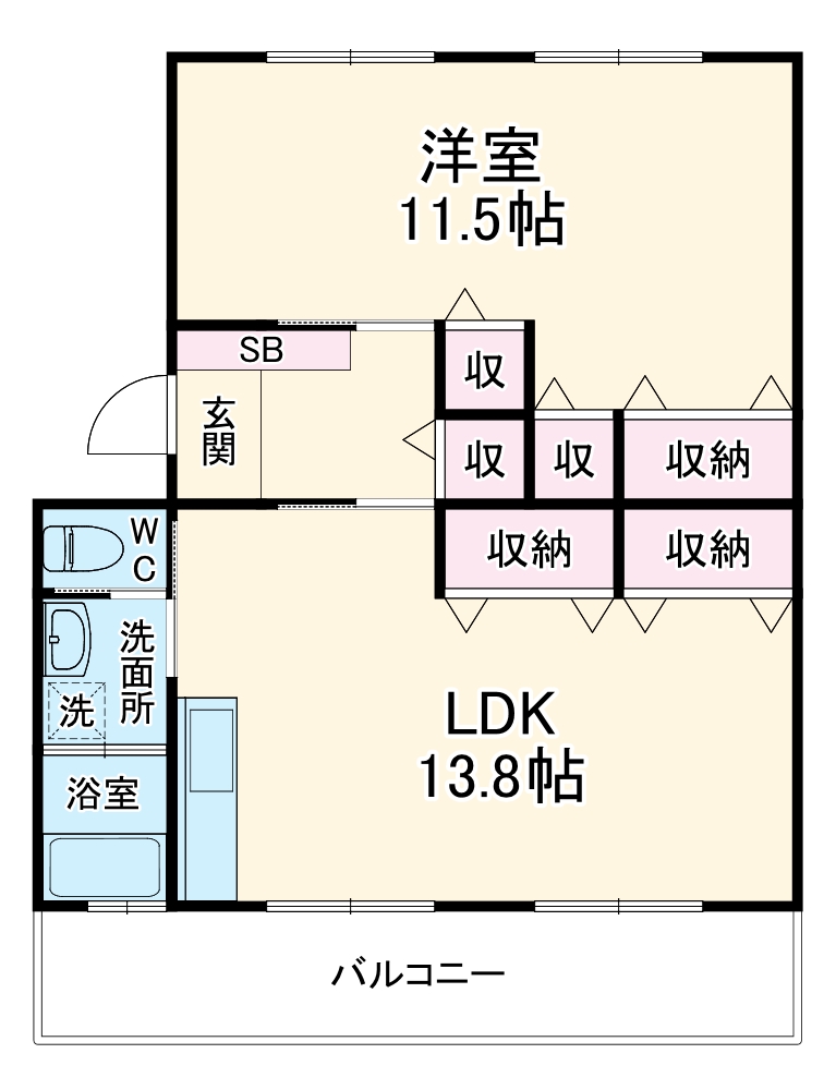 佐鳴台公社S-4マンションの間取り