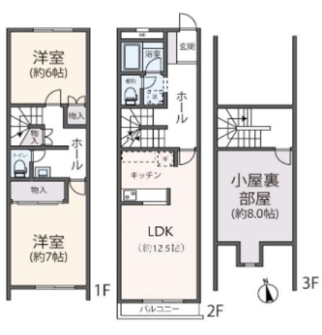 高石4丁目テラスハウスの間取り