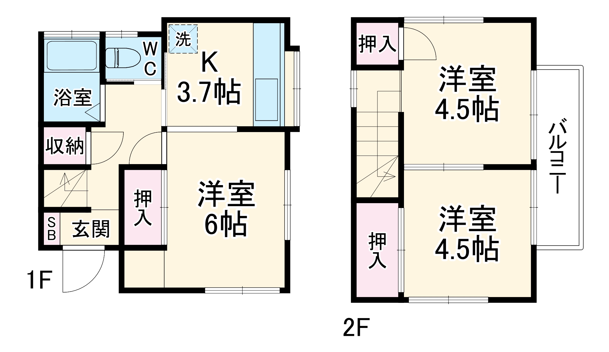 前原貸家の間取り