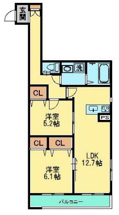 釜利谷東の完工年月(2026年1月)築の賃貸アパートの間取り