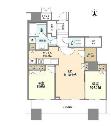 パークタワーグランスカイの間取り