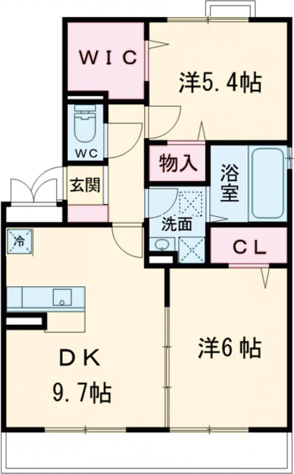 ローズガーデンA棟の間取り