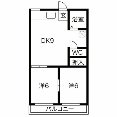 ハイツ東新Cの間取り