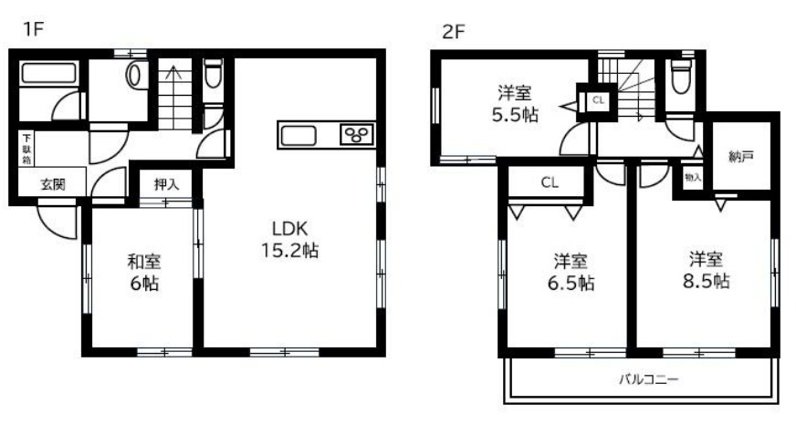 桶川市末広2丁目戸建ての間取り