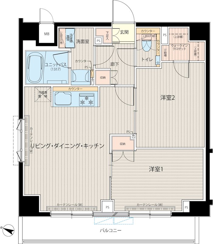 ルーブル中板橋六番館の間取り