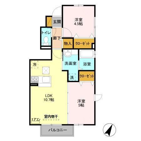 クレール・モモAの間取り