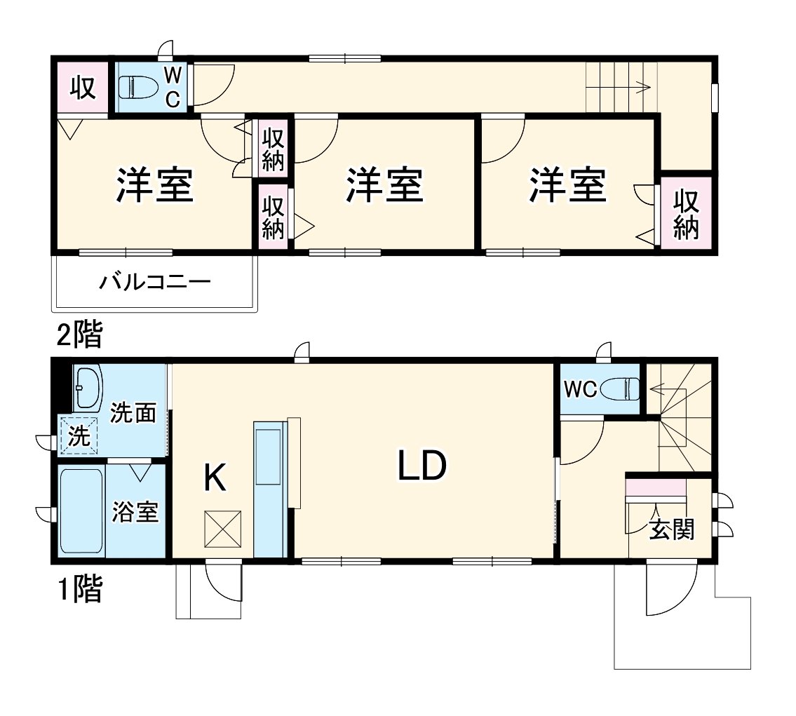 三好戸建貸家の間取り