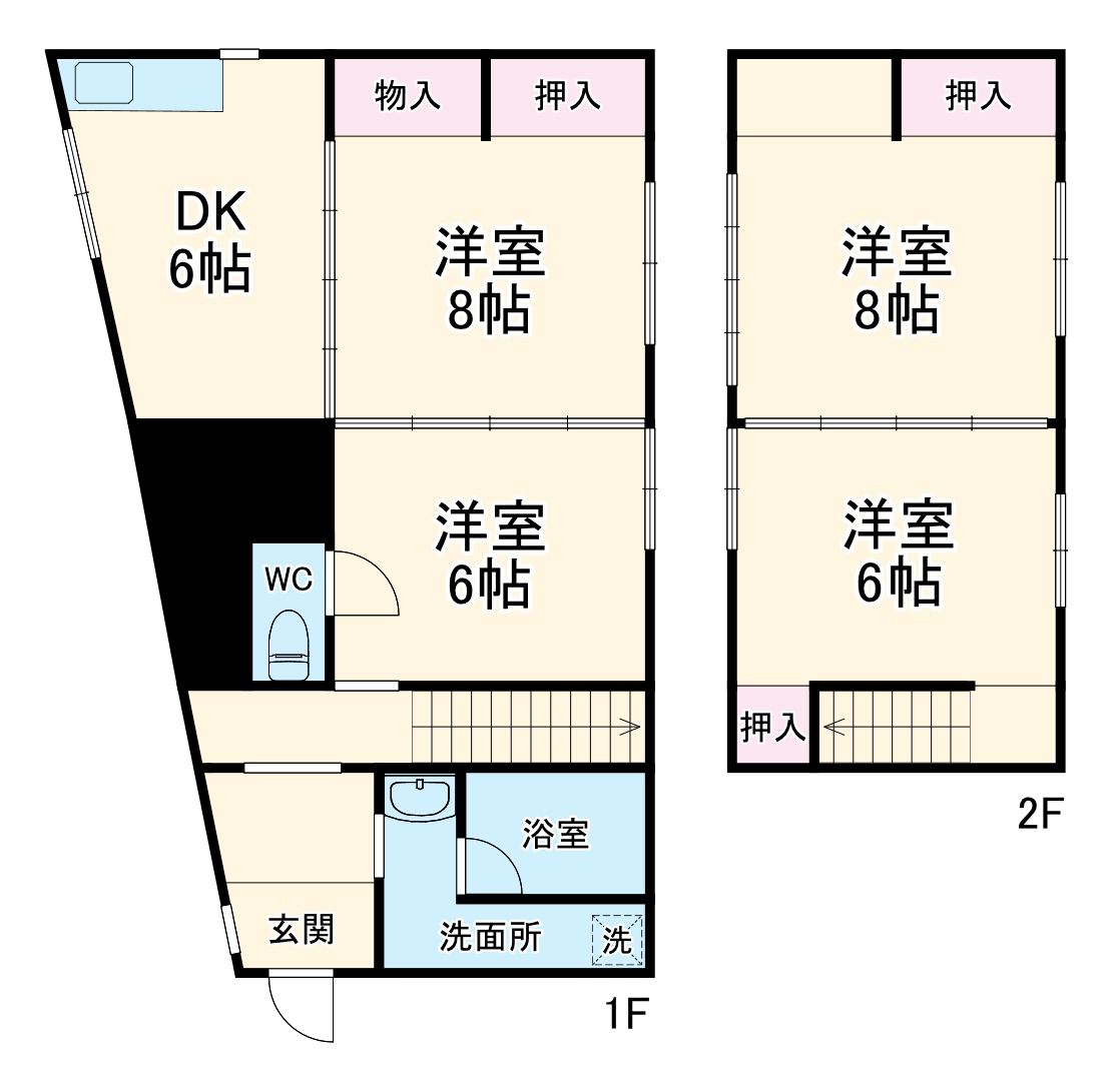 刈谷市下重原町借家の間取り