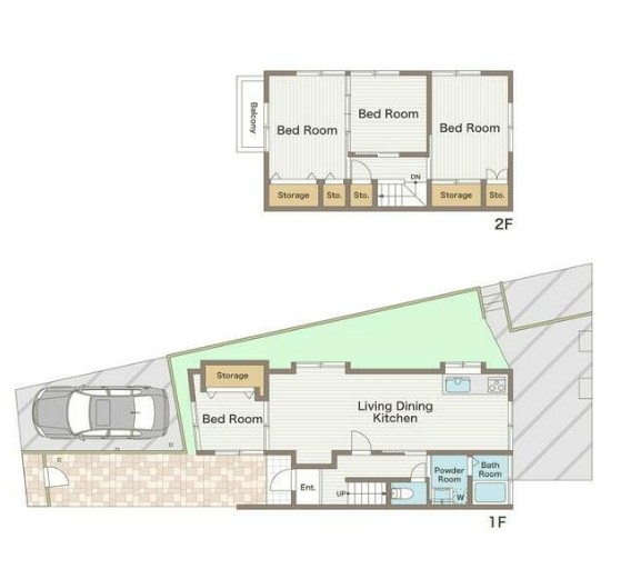 さいたま市桜区大字下大久保テラスハウスの間取り