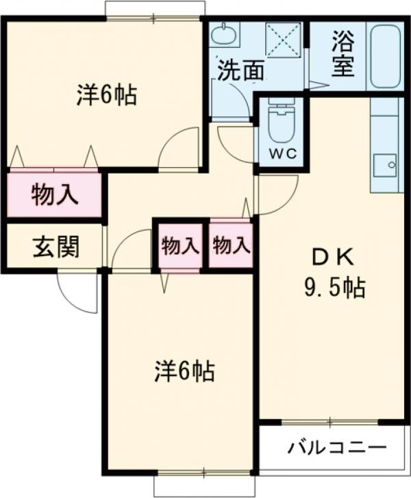 サンハーモニー大和田 Fの間取り