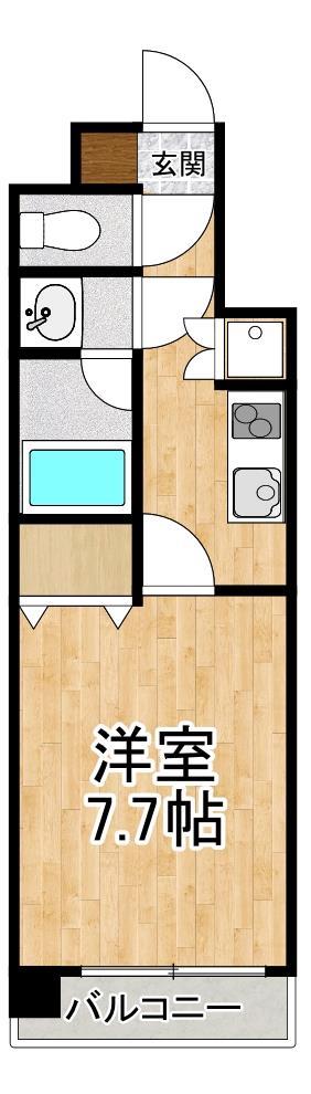 高辻大宮町の完工年月(2026年3月)築の賃貸マンションの間取り