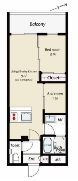 KUZE市川の間取り