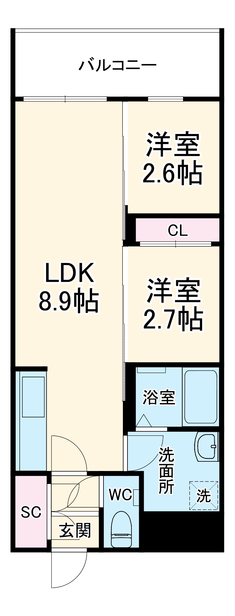 KUZE市川の間取り