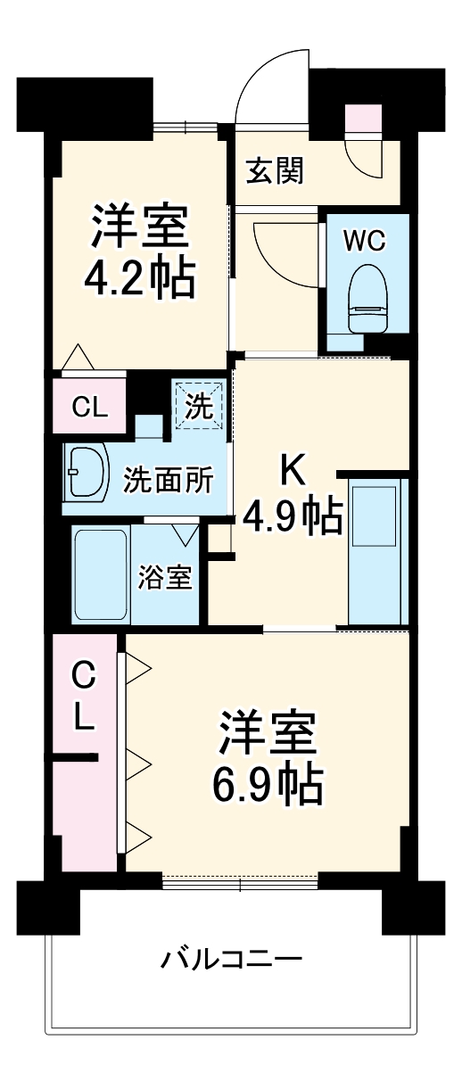 ココドール鳴子の間取り