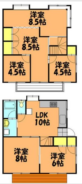 成瀬が丘貸家(短期建替専用)の間取り